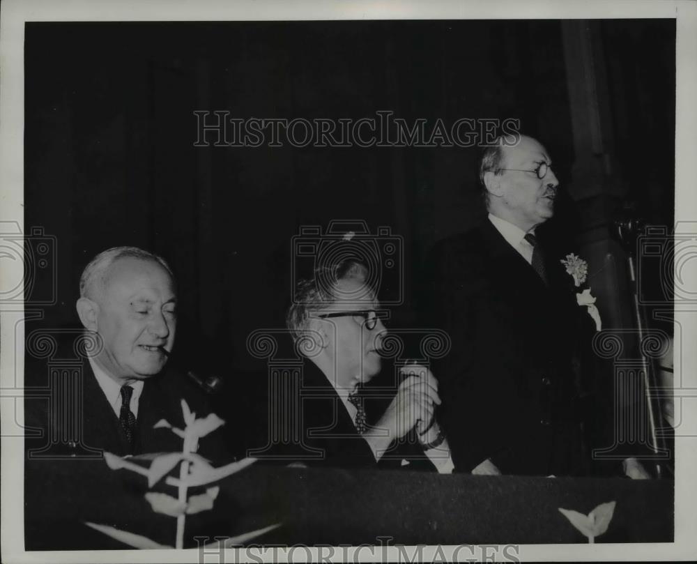 1951 Press Photo Prime Clement Attlee Addresses A Labor Party Conference - Historic Images