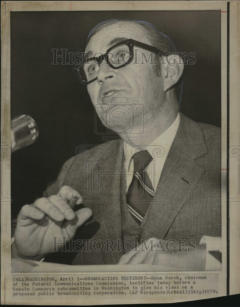 1970 Press Photo Dean Burch FCC Senate - Historic Images