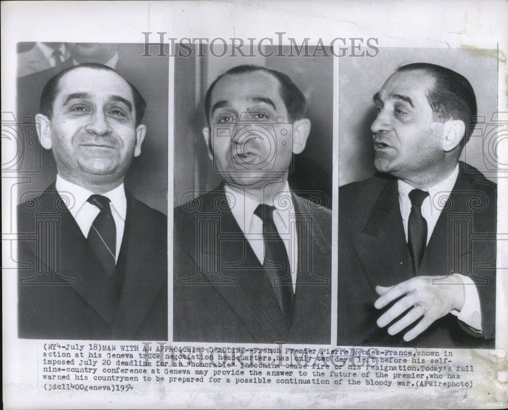 1954 Press Photo Pierre Mendès French Premier - Historic Images