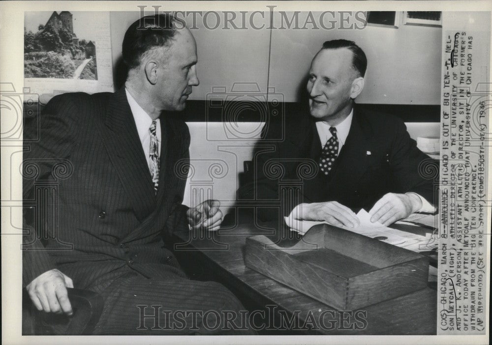 1946 Press Photo University Chicago big ten Nelson - Historic Images