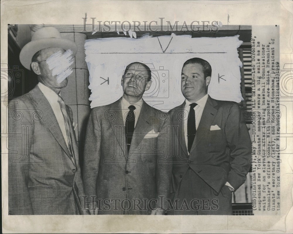 1949 Press Photo Leo Ernest Durocher Manager MLB - Historic Images