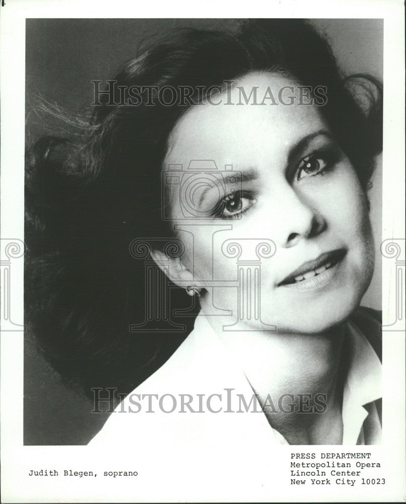 1985 Press Photo Judith Blegen, Soprano - Historic Images