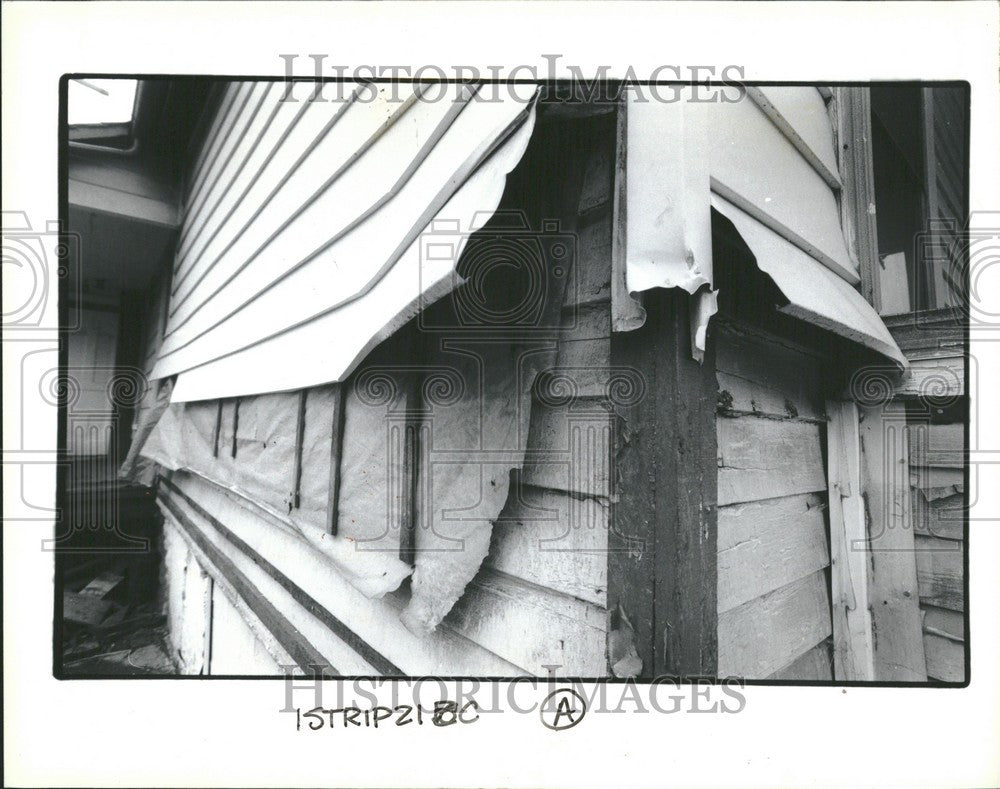1991 Press Photo Lafayette Aluminium Siding Stripped - Historic Images