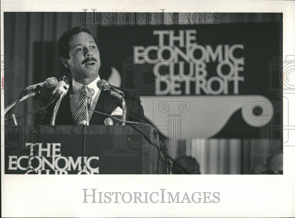 1983 Press Photo Charles Allen President Detroit&#39;s Firs - Historic Images