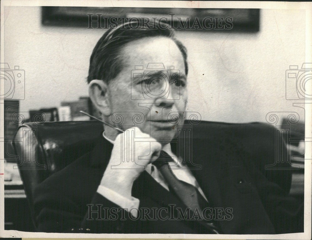 1971 Press Photo Rep. Carl Albert, Oklahoma Democratic - Historic Images