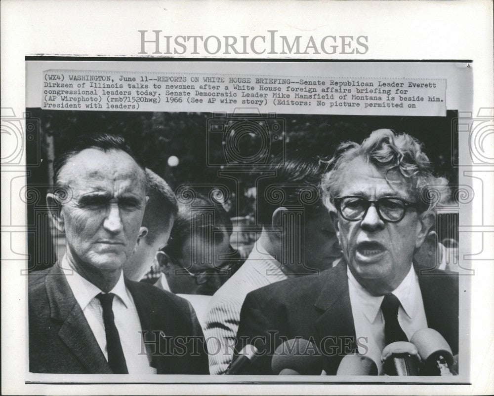 1966 Press Photo everett dirken white house affiars - Historic Images