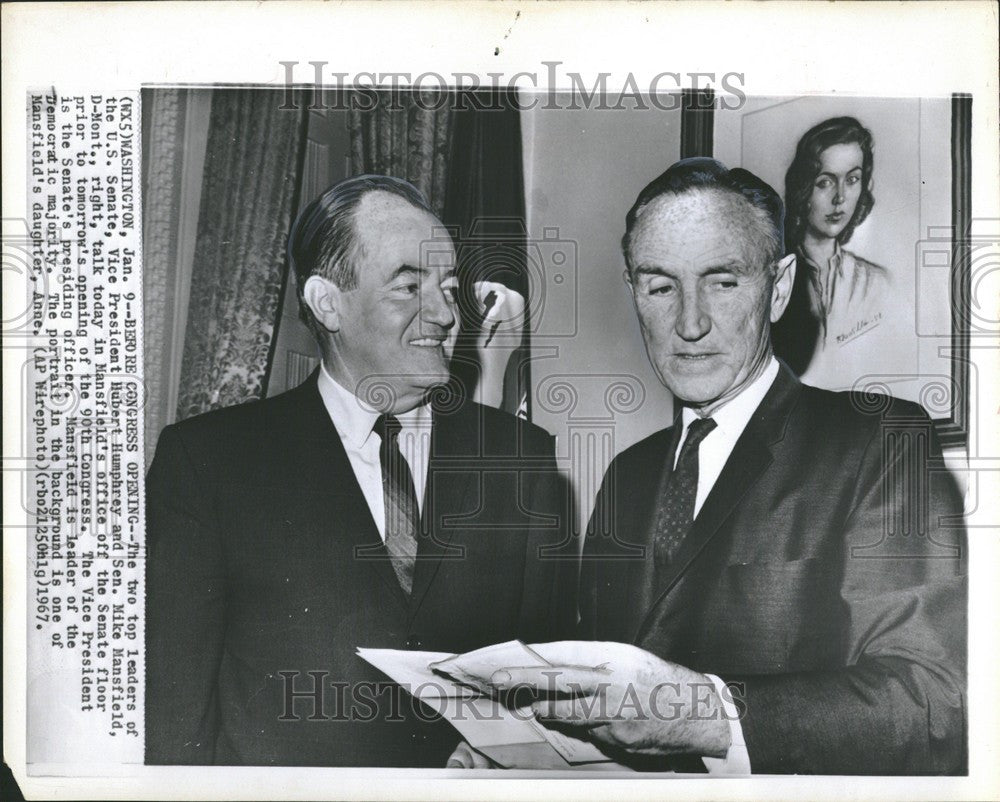 1967 Press Photo hubert humphrey vice president congres - Historic Images