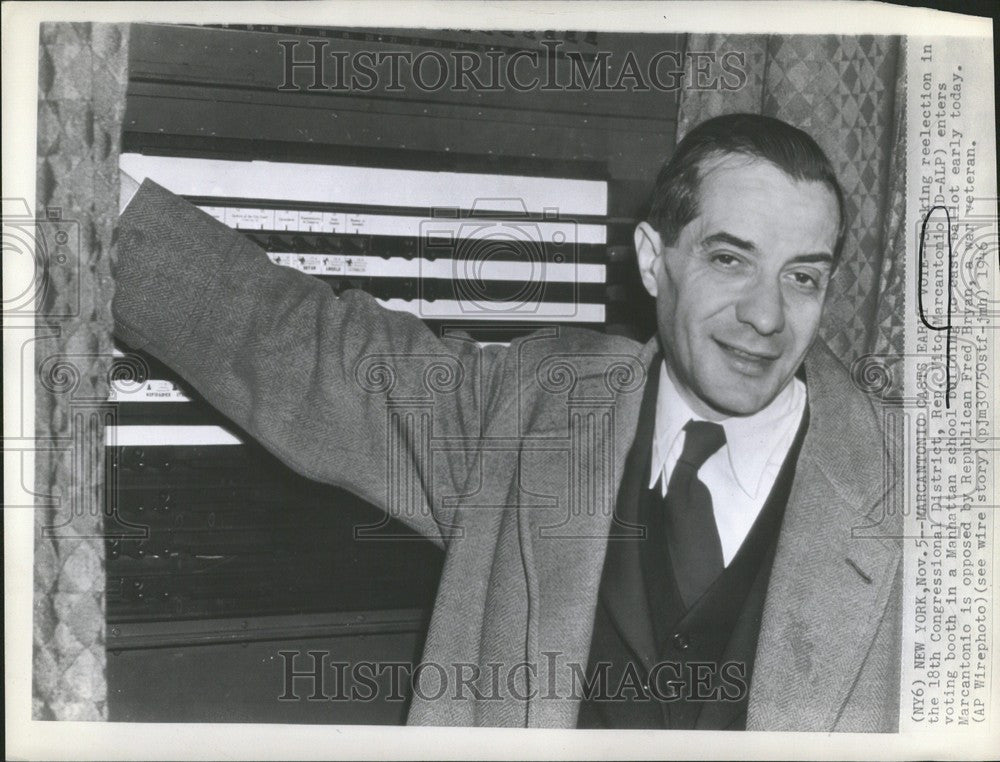 1946 Press Photo Mito Marcantonio, democrat - Historic Images