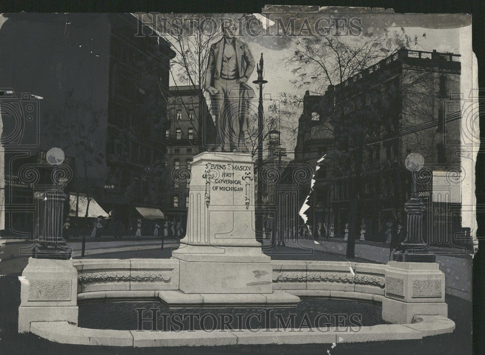 Press Photo Statue of Stevens Mason Governor - Historic Images