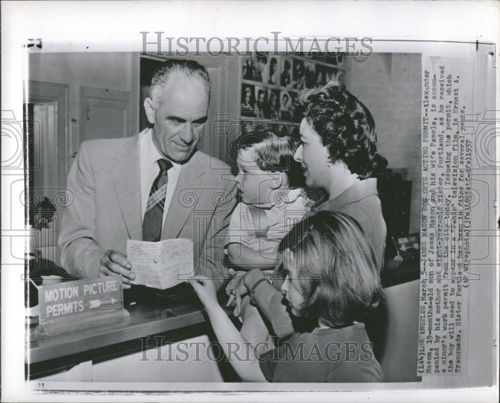 1957 Press Photo Alexander Mason received minor work - Historic Images