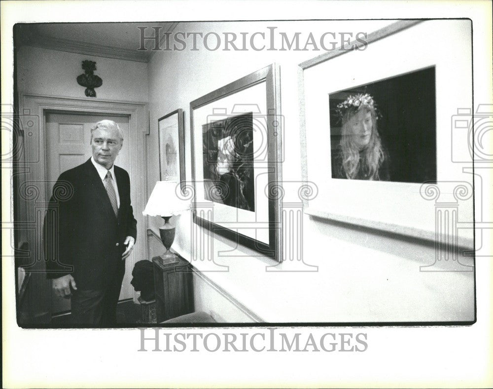 1986 Press Photo Leonard Andrews new paintings - Historic Images