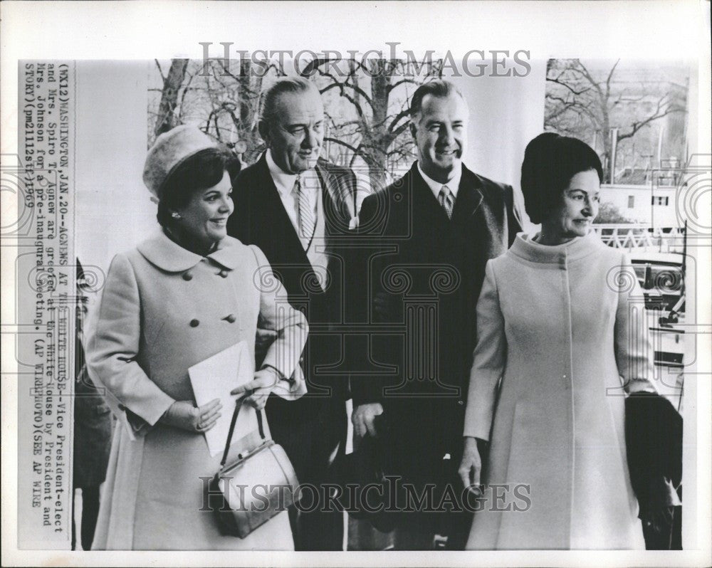 1969 Press Photo Agnew President Johnson White House - Historic Images