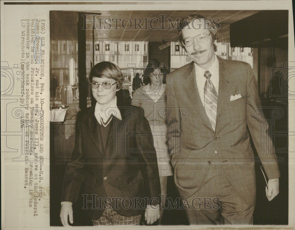 1976 Press Photo James Browning Jr. Son San Francisco - Historic Images