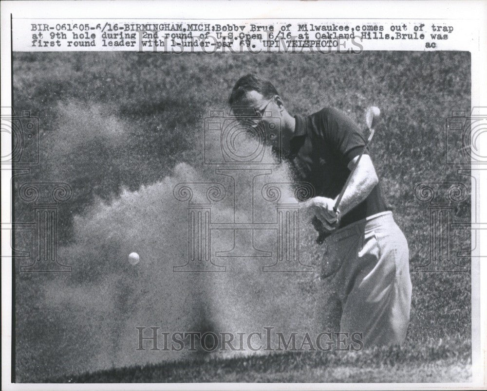 1961 Press Photo Bobby Brue U.S. Open Oakland Hills - Historic Images