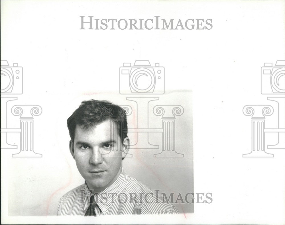 1991 Press Photo Frank Bruni Free Press Staff Writer - Historic Images