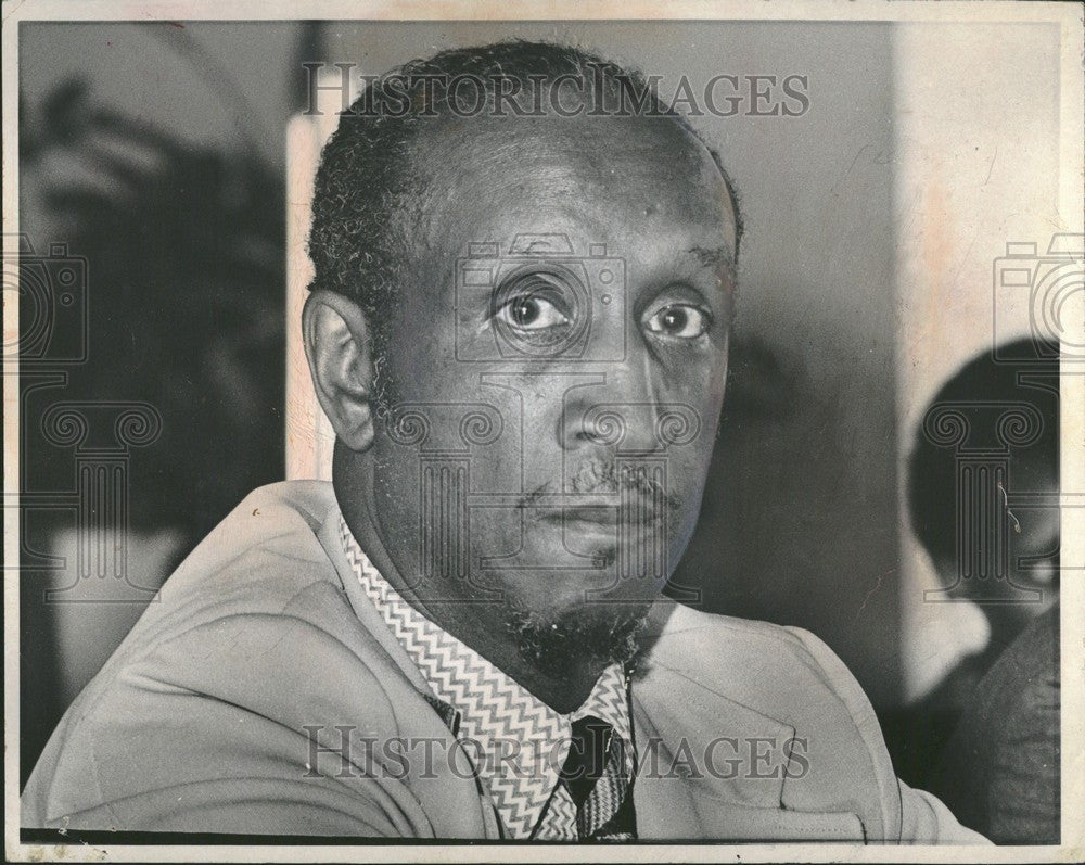 1977 Press Photo James Bradley Detroit City council cle - Historic Images