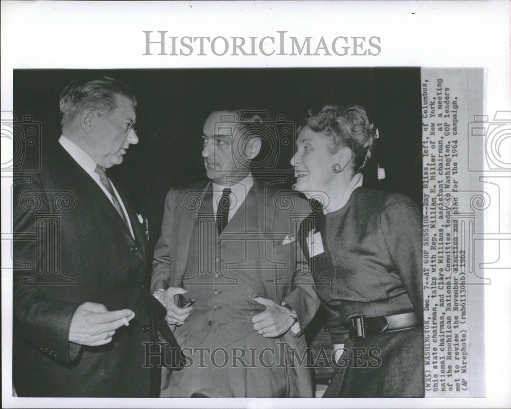 1962 Press Photo Ray Bliss William E. Miller Republican - Historic Images