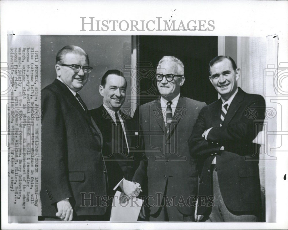 1965 Press Photo Ray Charles Bliss  U.S. Republican - Historic Images