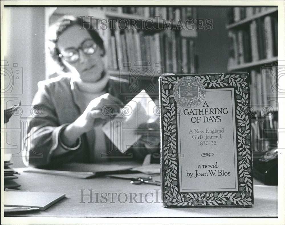 Press Photo Joan W. Blos A Gathering Of Days - Historic Images