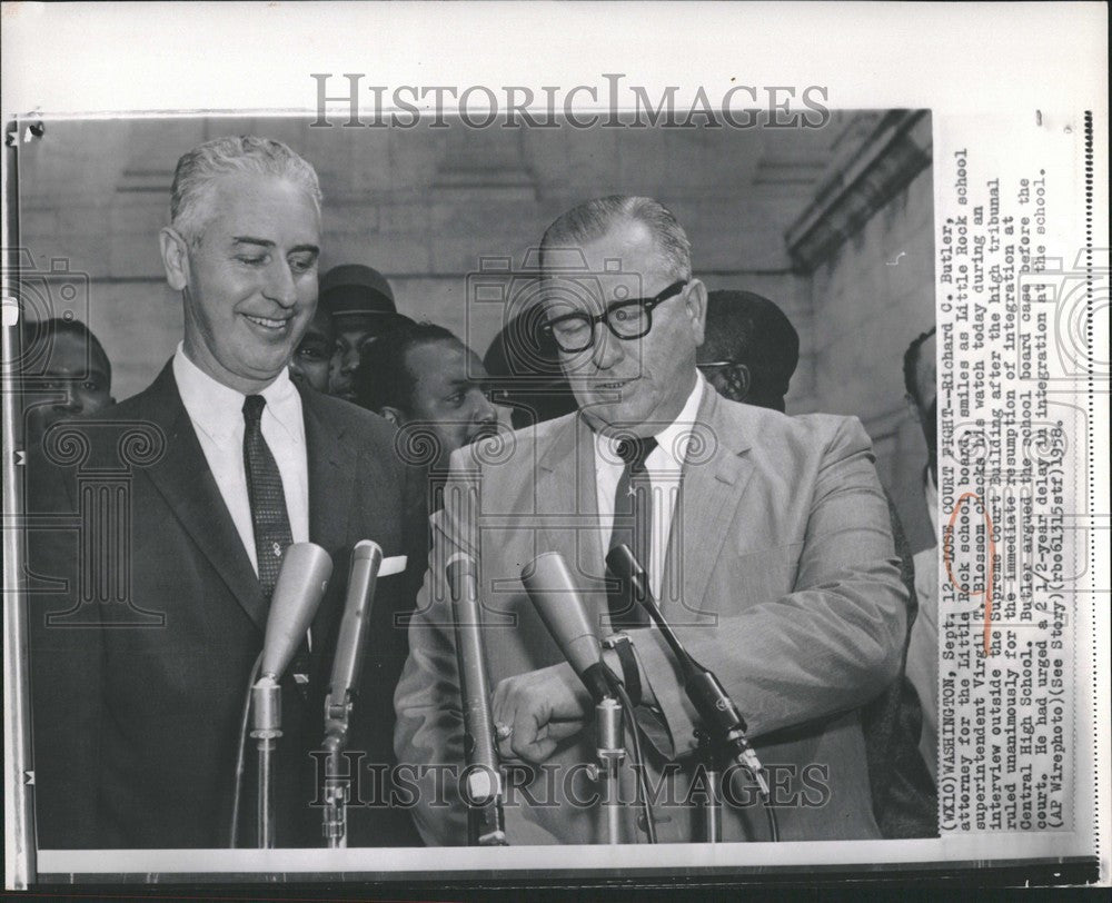 1958 Press Photo Virgil T. Blossom American Educator. - Historic Images