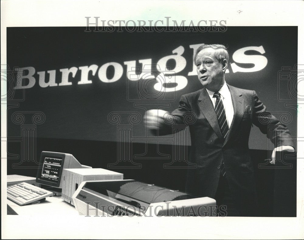 1984 Press Photo W. Michael Blumenthal Burroughs - Historic Images