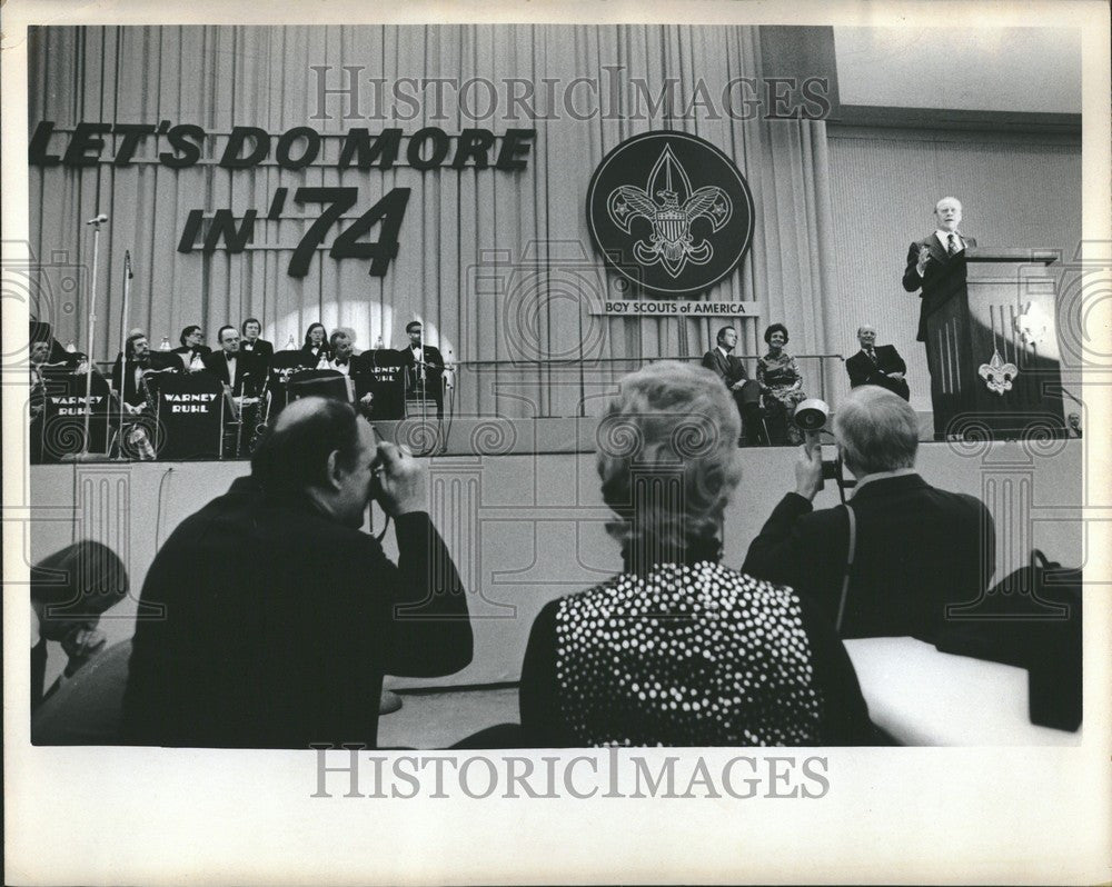 1974 Press Photo Gerald Ford US President - Historic Images