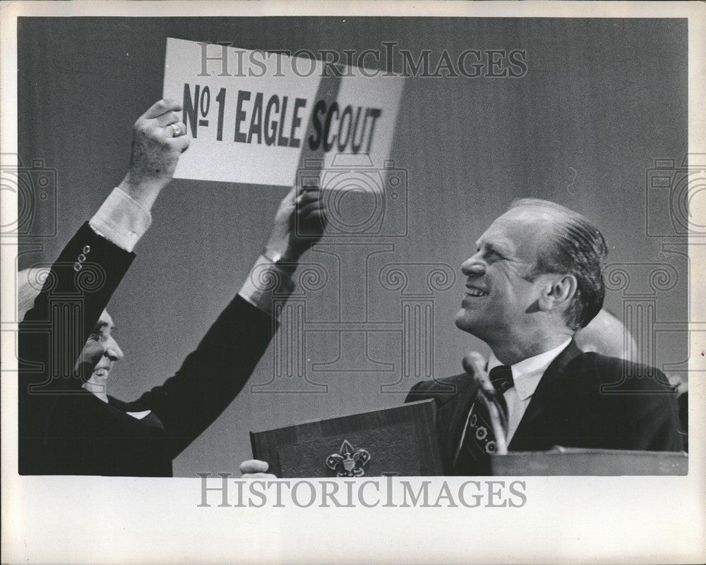 1974 Press Photo Gerald Ford President of USA - Historic Images