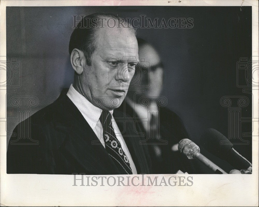 1974 Press Photo Gerald Rudolph Ford President - Historic Images