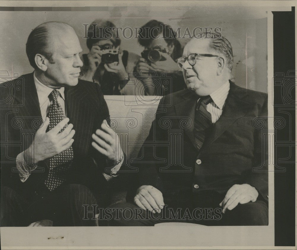 1974 Press Photo Gerald Rudolph Ford president - Historic Images