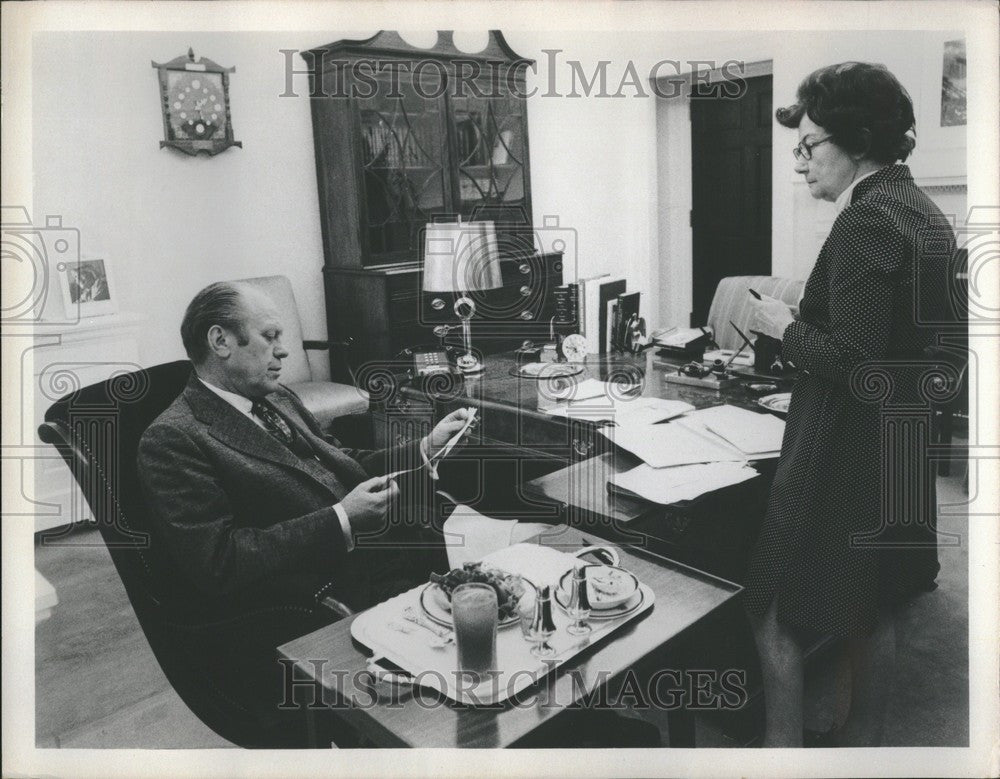 1975 Press Photo Gerald Ford President - Historic Images