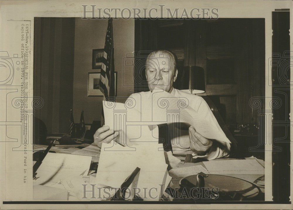 1973 Press Photo Gerald Ford President Capitol - Historic Images