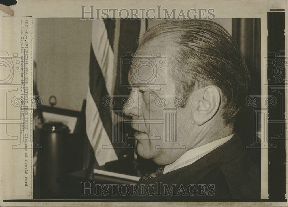 1973 Press Photo Gerald R. Ford Capitol Office - Historic Images