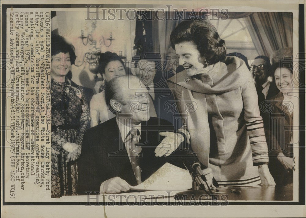 1975 Press Photo First Lady Betty Ford &amp; President Ford - Historic Images