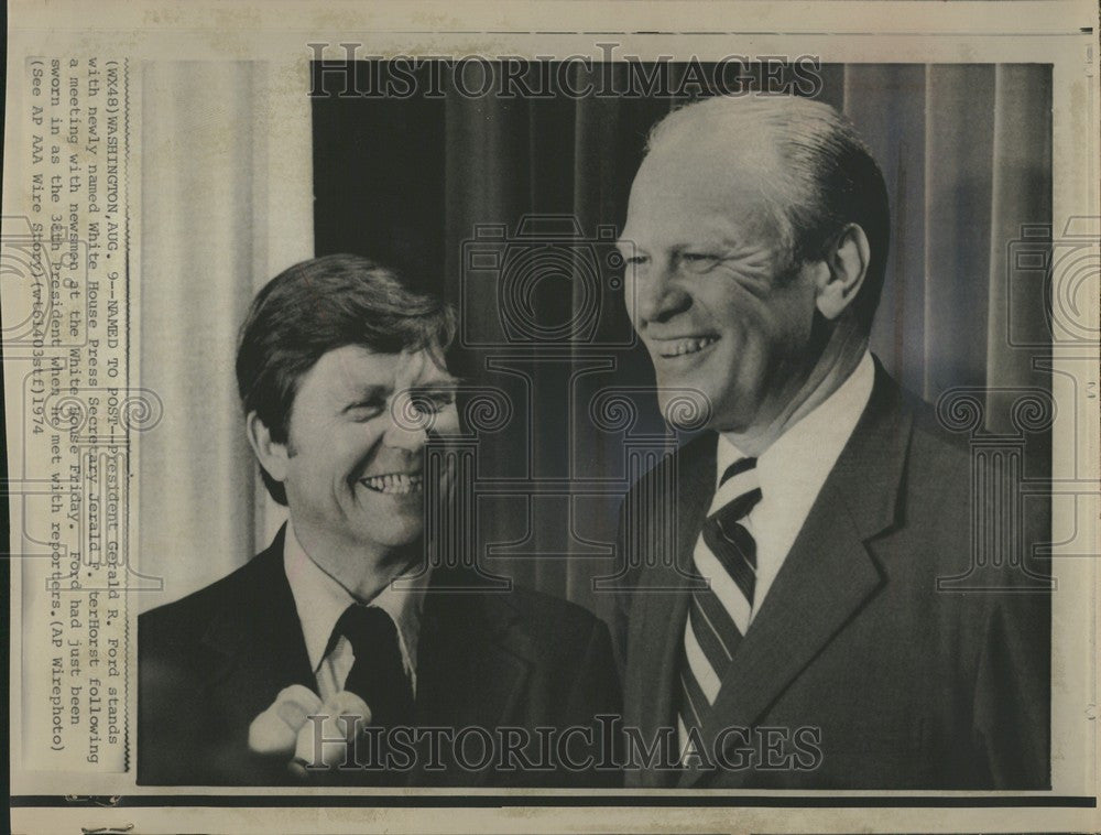 1974 Press Photo Gerald ford press secretary jerald - Historic Images