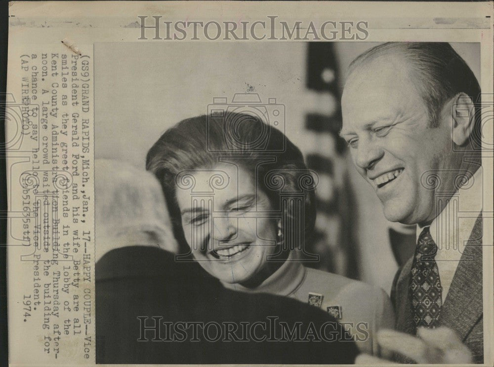 1974 Press Photo Geral Ford Betty Ford Kent County - Historic Images