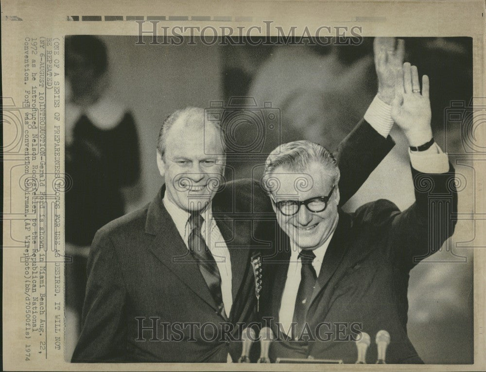 1974 Press Photo gerald ford convention chairman - Historic Images