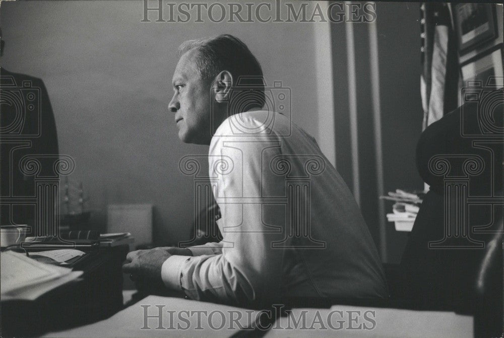 Press Photo President Gerald Ford Paul Conklin Pix - Historic Images