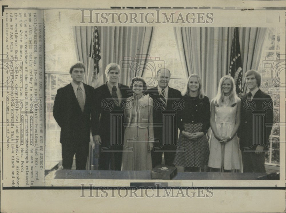 1974 Press Photo Gerald Ford US President - Historic Images