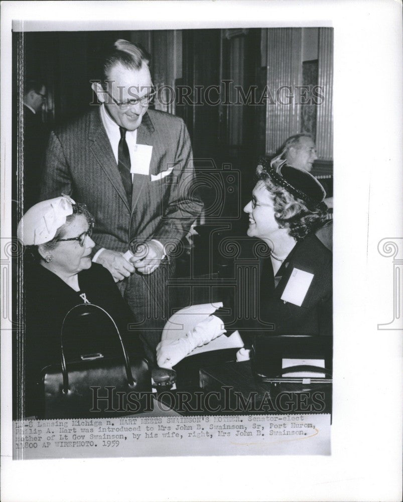 1959 Press Photo swainson senator john hart philip - Historic Images