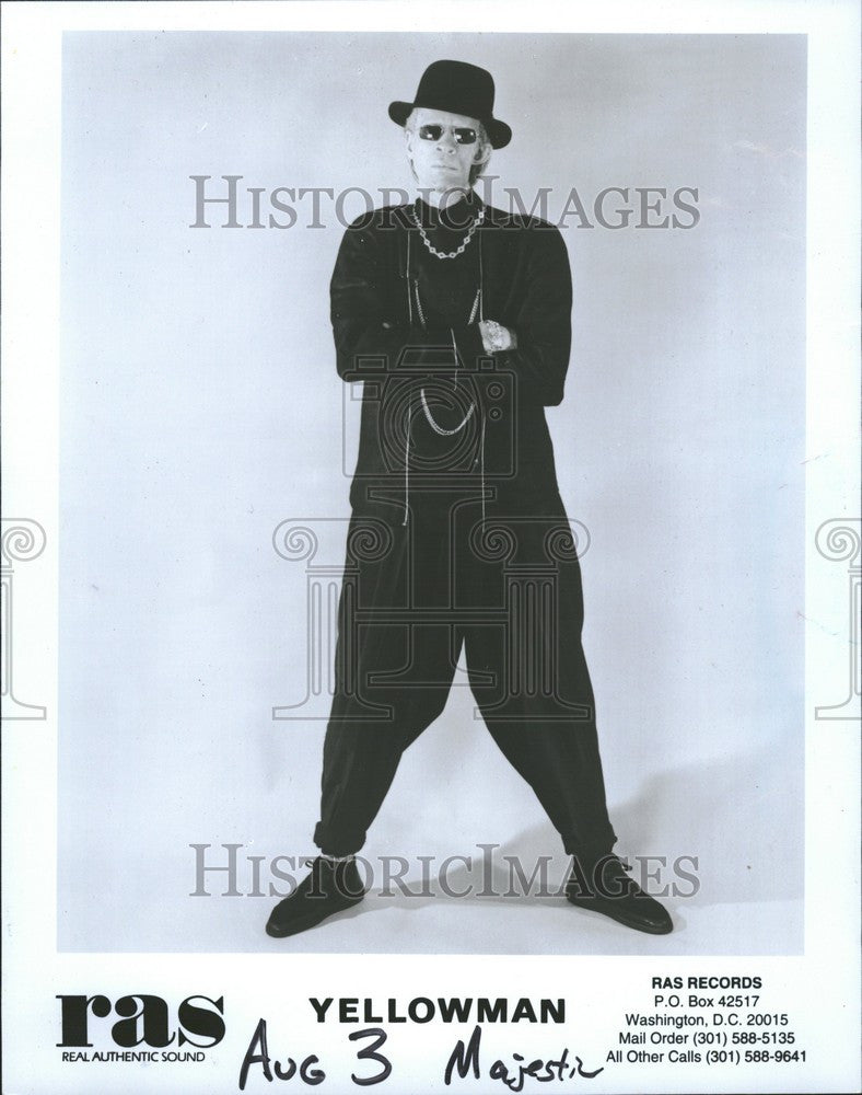 Press Photo Yellowman Jamaican reggae - Historic Images