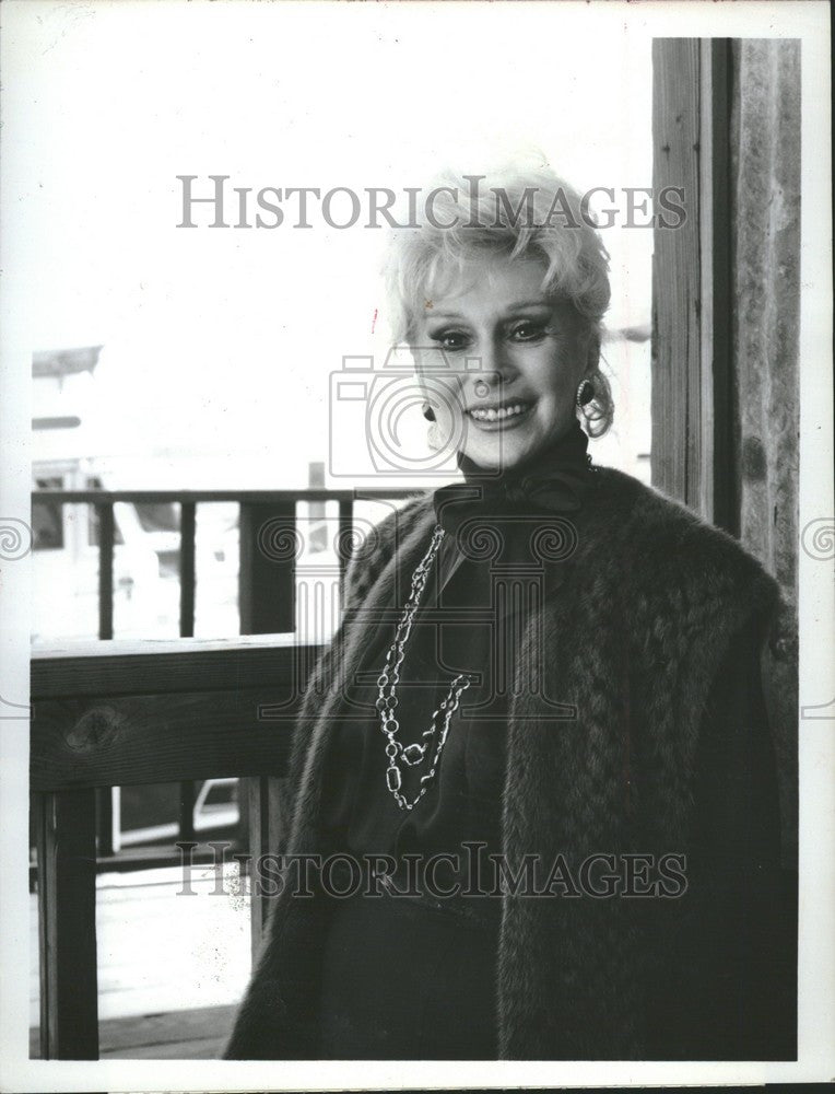 1987 Press Photo Eva Gabor Beverly Hills Court - Historic Images