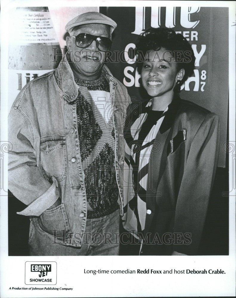 1988 Press Photo Redd Foxx Deborah Crable actor comedy - Historic Images