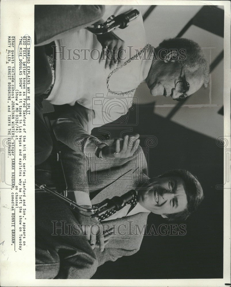 1974 Press Photo Redd Foxx American Comedian actor - Historic Images