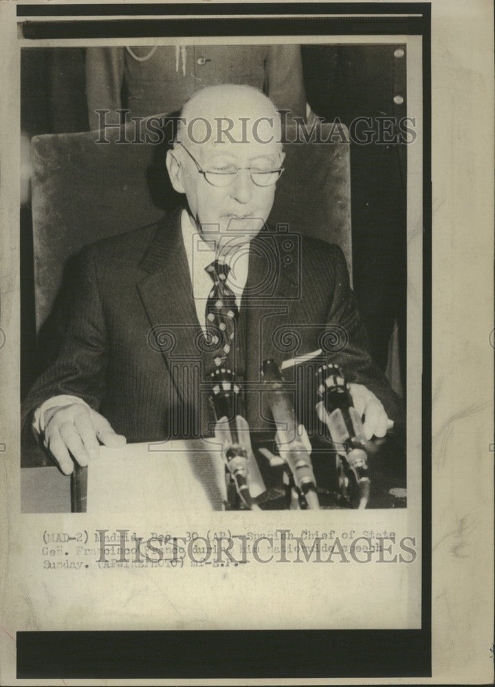 1973 Press Photo Spanish Chief of State Gen. Francisco - Historic Images