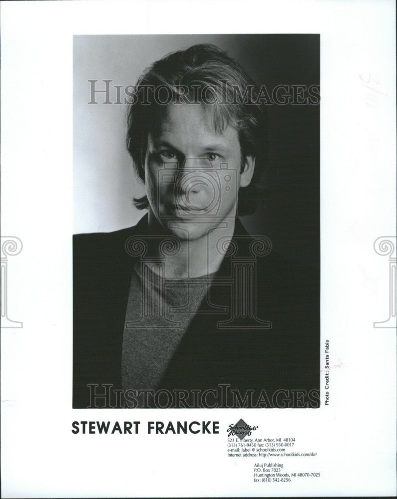 Press Photo Stewart Francke singer musician - Historic Images