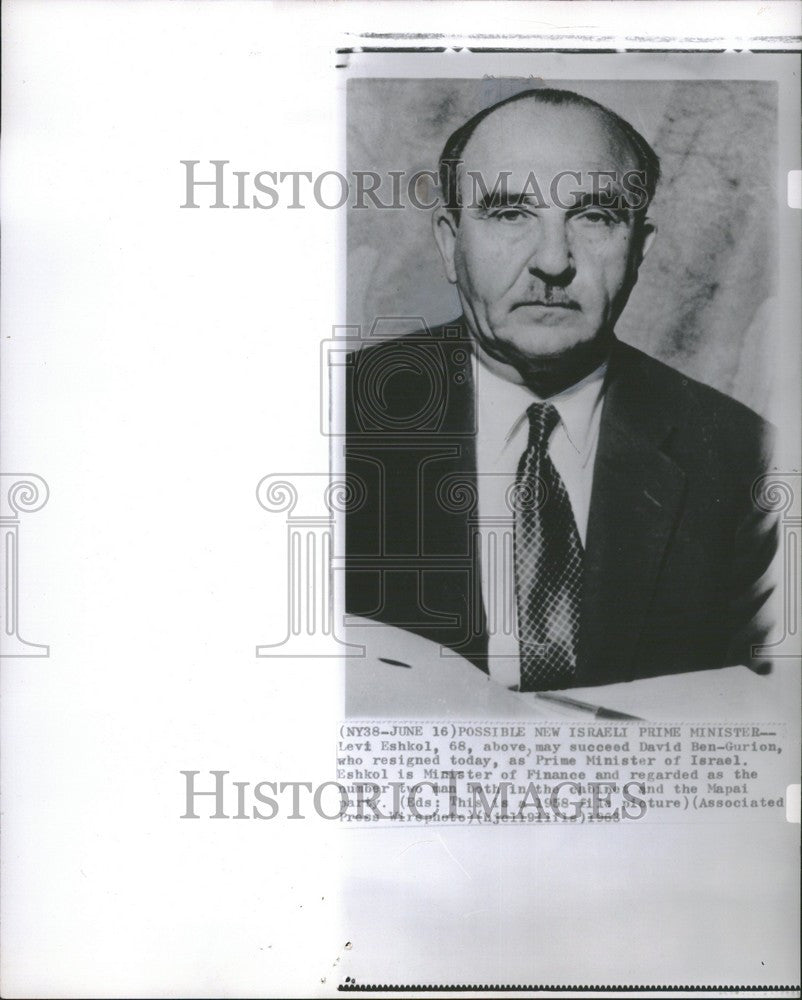 1963 Press Photo Levi Eshkol Israel possible new PM - Historic Images