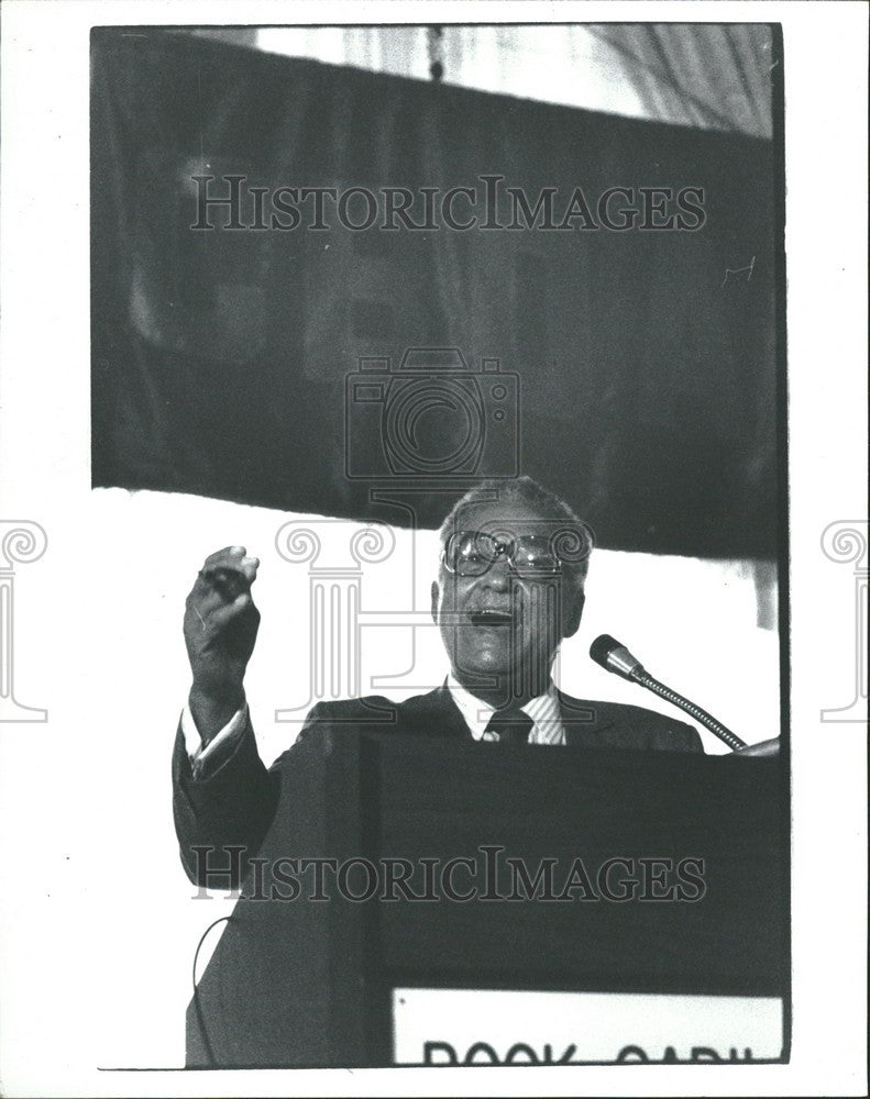 1982 Press Photo Detroit Mayor Coleman Young - Historic Images