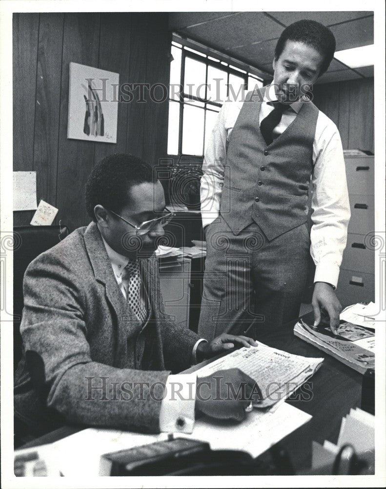 1981 Press Photo Booker Sewell American Office Products - Historic Images