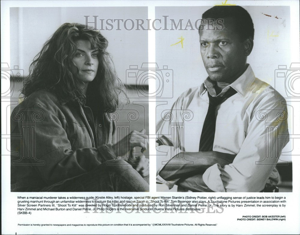 1991 Press Photo Sidney Poitier Actor Shoot To Kill - Historic Images