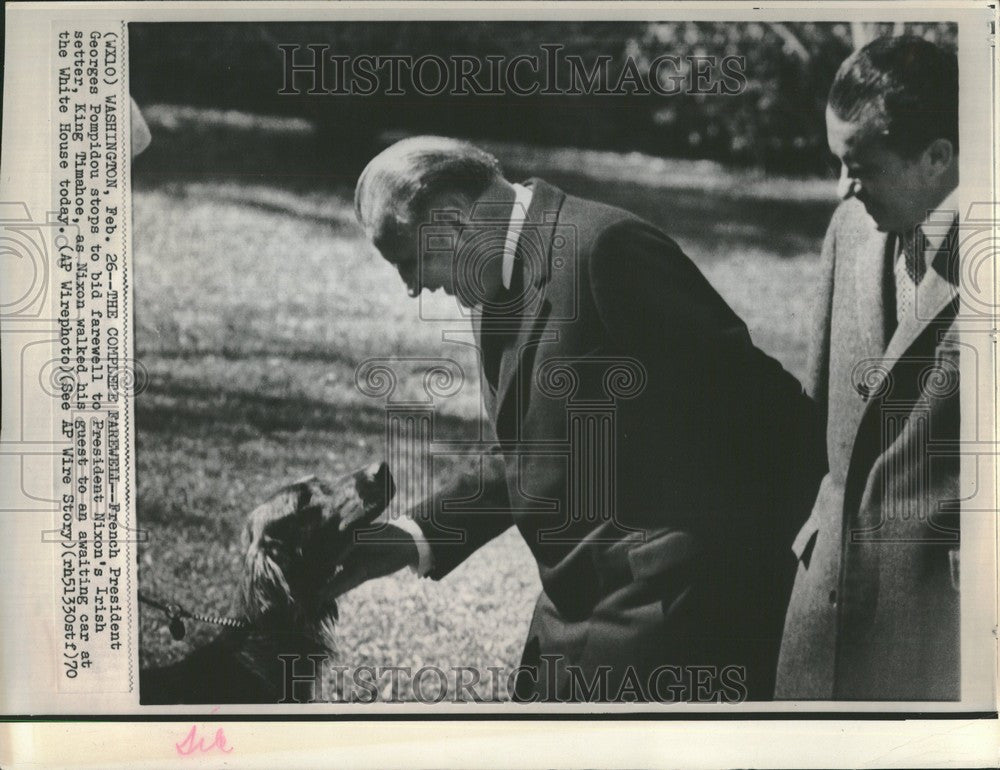 1970 Press Photo President Nixon Pres. Georges Pompidou - Historic Images